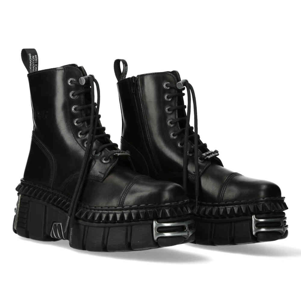 New Rock - M-WALL083CCT-S9 Enkellaars - Zwart
